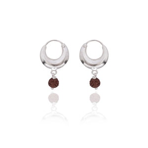 Sterling Silver Hoops Stylish Kaju Bali; Silver Finish Our Jewellery  Earring