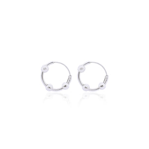 Jewellery Pair Of Silver Stainless Steel Small Hoop Earring For Men & Boys