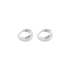 Miami Silver Plated Hoop Earrings for Men and Women