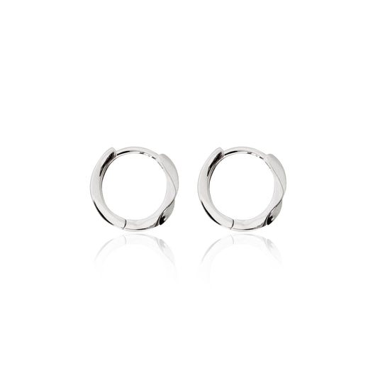 Sterlyn Round Designer Bali Men Pure Sterling Silver Hoop Earrings