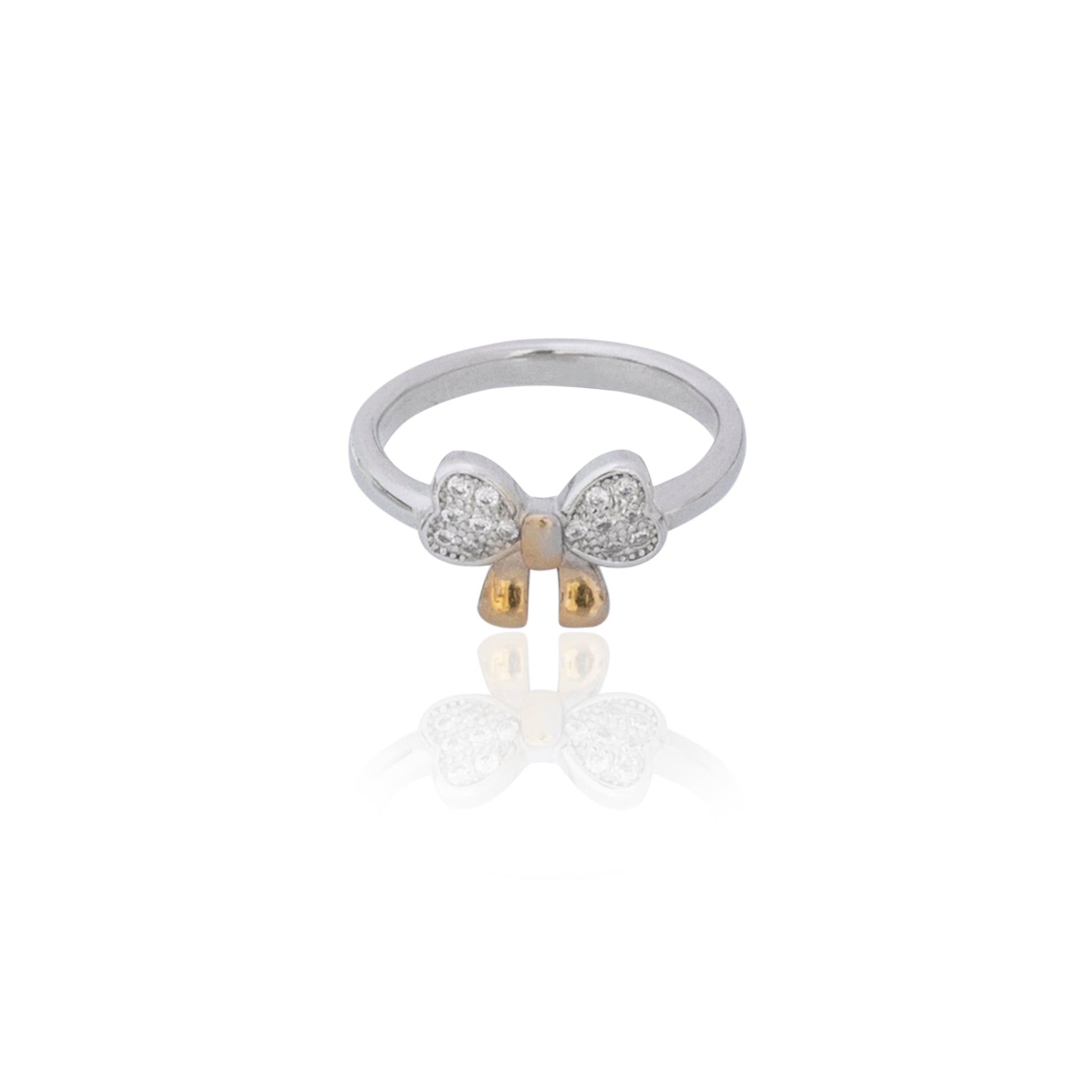 Butterfly Gold Plated Silver Ring 925