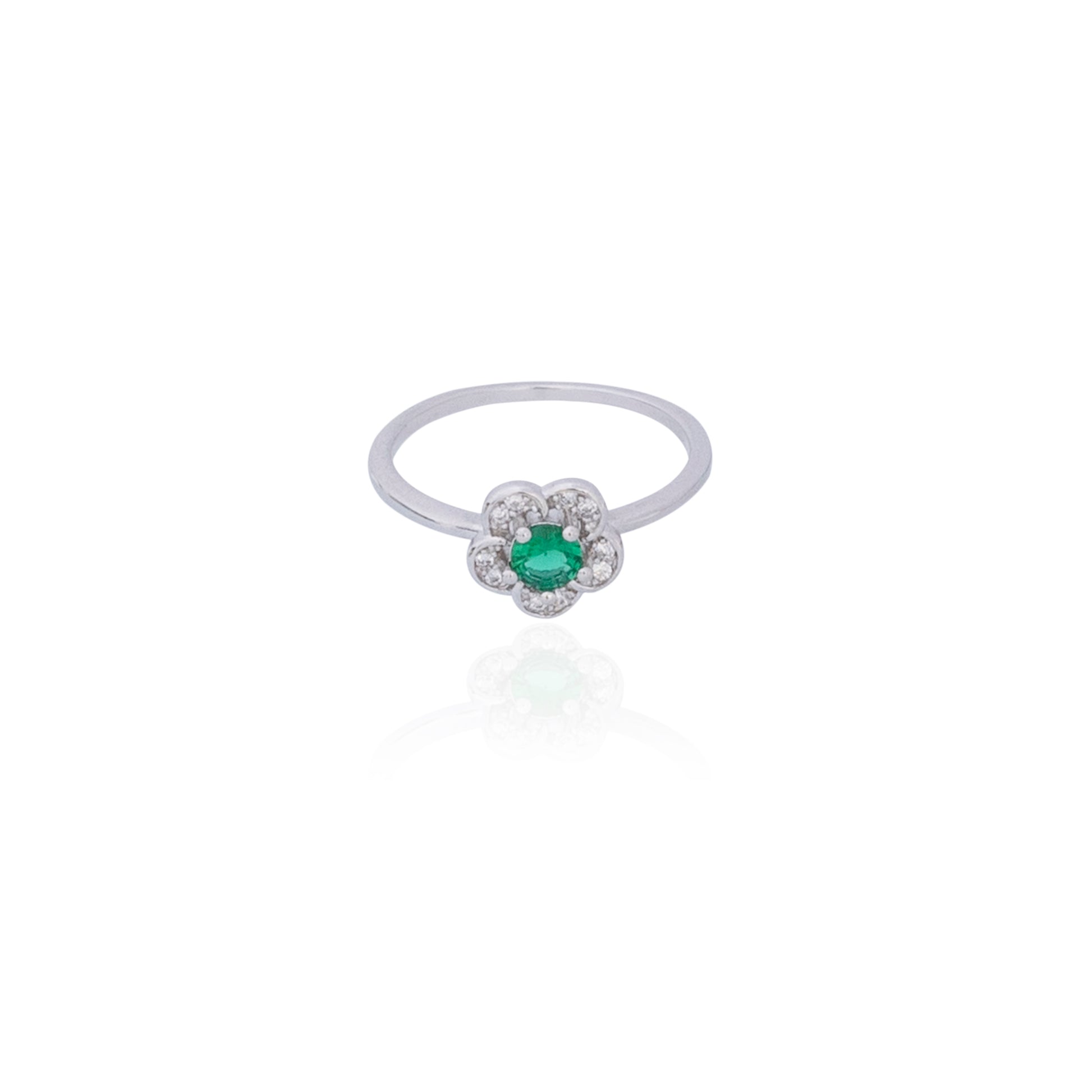 Green Stone Silver Ring