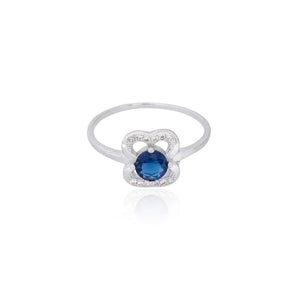 Blue Stone Silver Ring 925