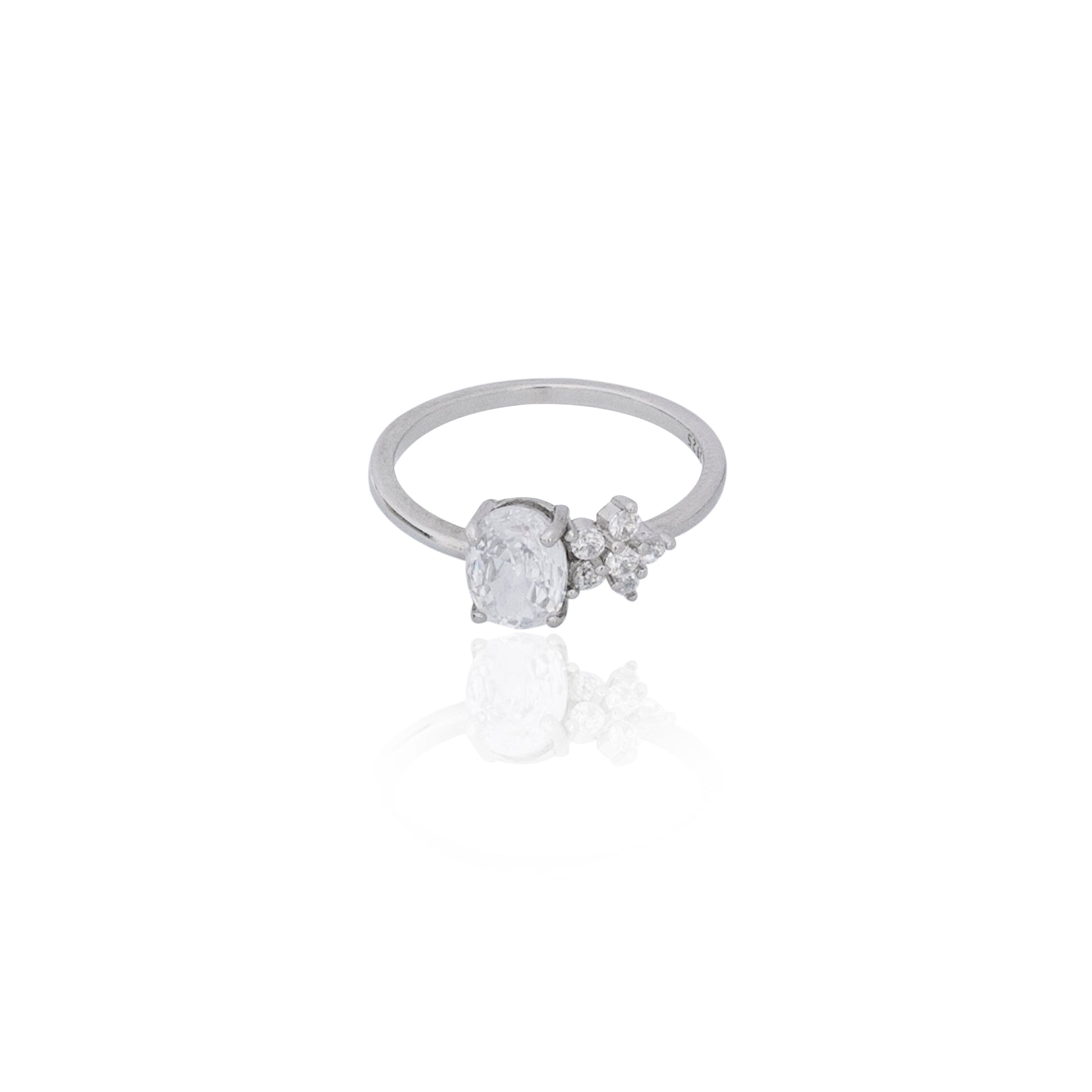 CHOOSE YOUR COLOR Sterling Silver Flower Cluster Ring