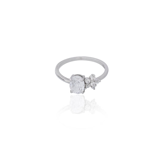 CHOOSE YOUR COLOR Sterling Silver Flower Cluster Ring