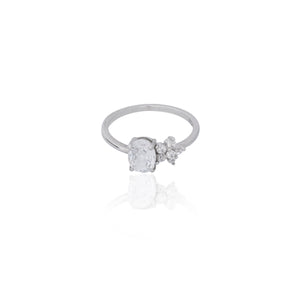 CHOOSE YOUR COLOR Sterling Silver Flower Cluster Ring