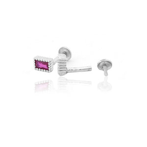 Earring Studs Pink Stone