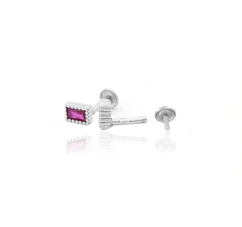 Earring Studs Pink Stone