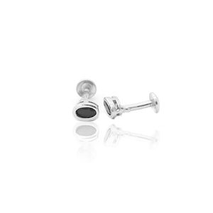 Earring Studs Black Stone