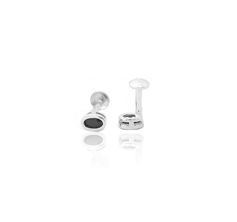 Earring Studs Black Stone