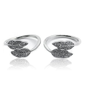 Taraash 925 Sterling Silver Leaf Style Toe Ring For Women