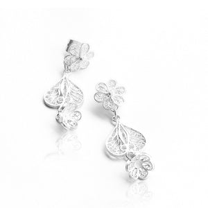 Saraswati Silver Earrings