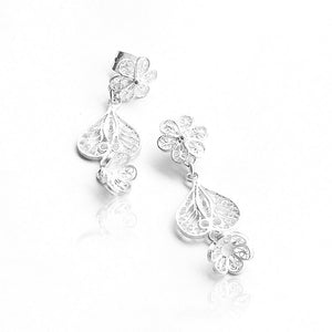 Saraswati Silver Earrings