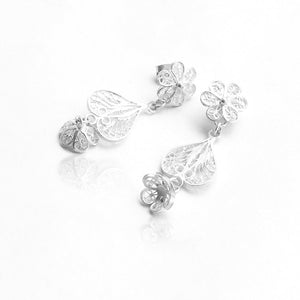 Saraswati Silver Earrings