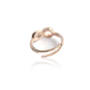 925 Sterling Silver Rose Gold- Plated Infinity Finger Ring