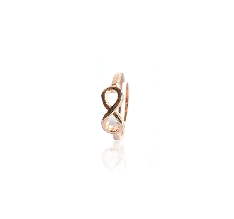 925 Sterling Silver Rose Gold- Plated Infinity Finger Ring