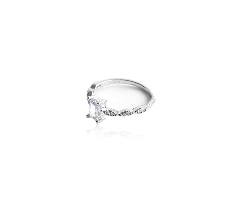 Fashion Cheap 925 Silver Big Stone Ring