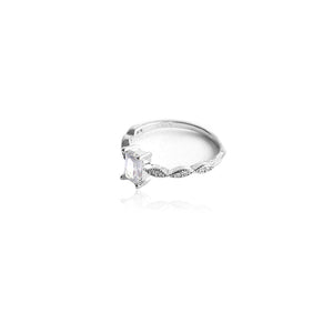 Fashion Cheap 925 Silver Big Stone Ring