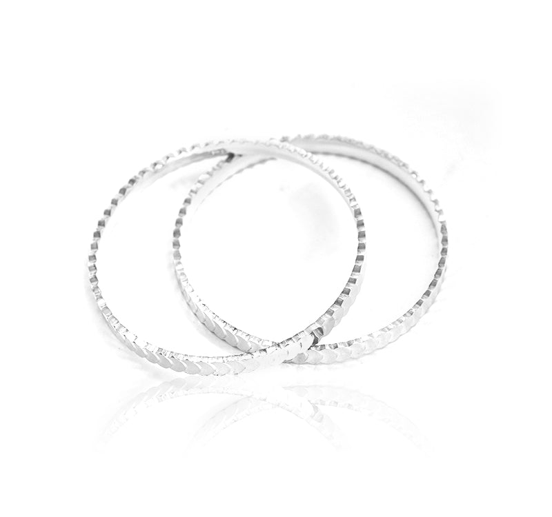 Female Fancy Silver Bangles 925