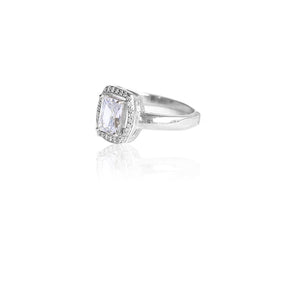 925 Sterling Silver Cubic Zirconia Finger Ring