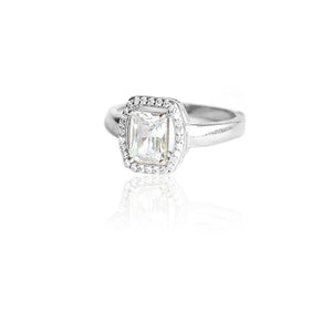 925 Sterling Silver Cubic Zirconia Finger Ring