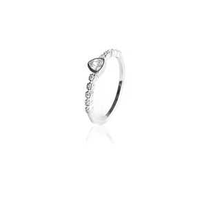 925 Sterling Silver Cz Solitaire Finger Ring for Women and Girls.