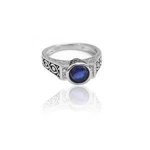 Maya Blue Silver Ring