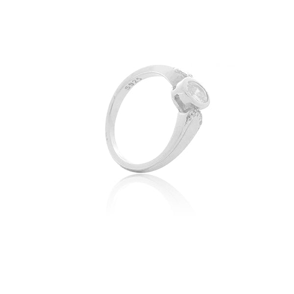 Kyara White stone Silver Ring