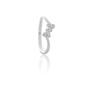 Ocean M Shape Silver Ring