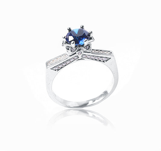 Diana Blue Stone Silver 925 Ring