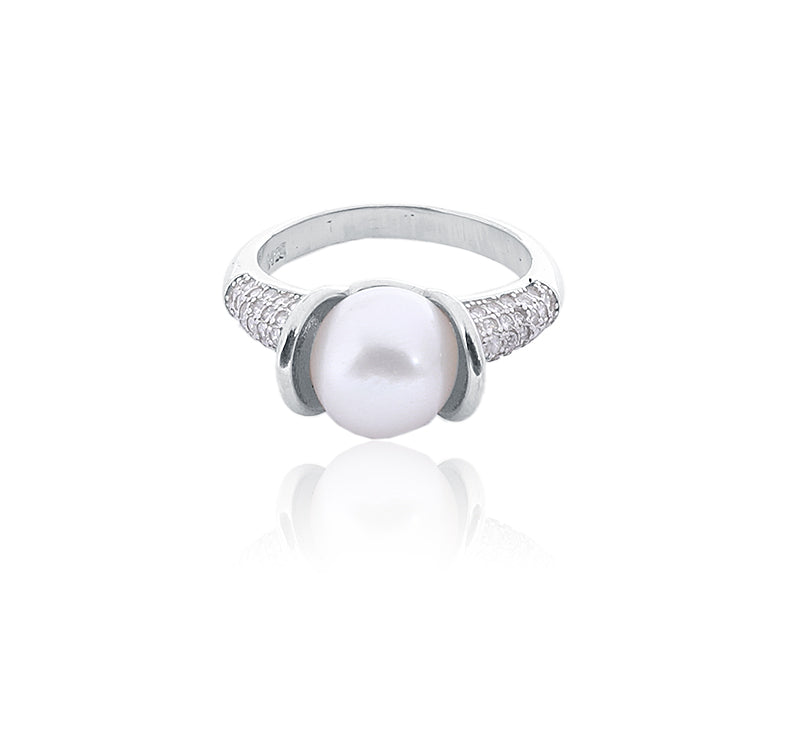 Maya Studded Pearl Silver 925 Ring