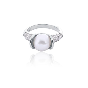 Maya Studded Pearl Silver 925 Ring