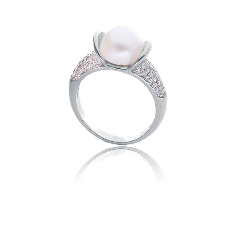 Maya Studded Pearl Silver 925 Ring