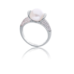 Maya Studded Pearl Silver 925 Ring