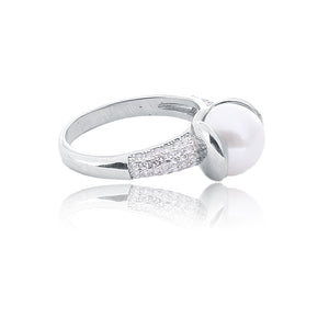 Maya Studded Pearl Silver 925 Ring