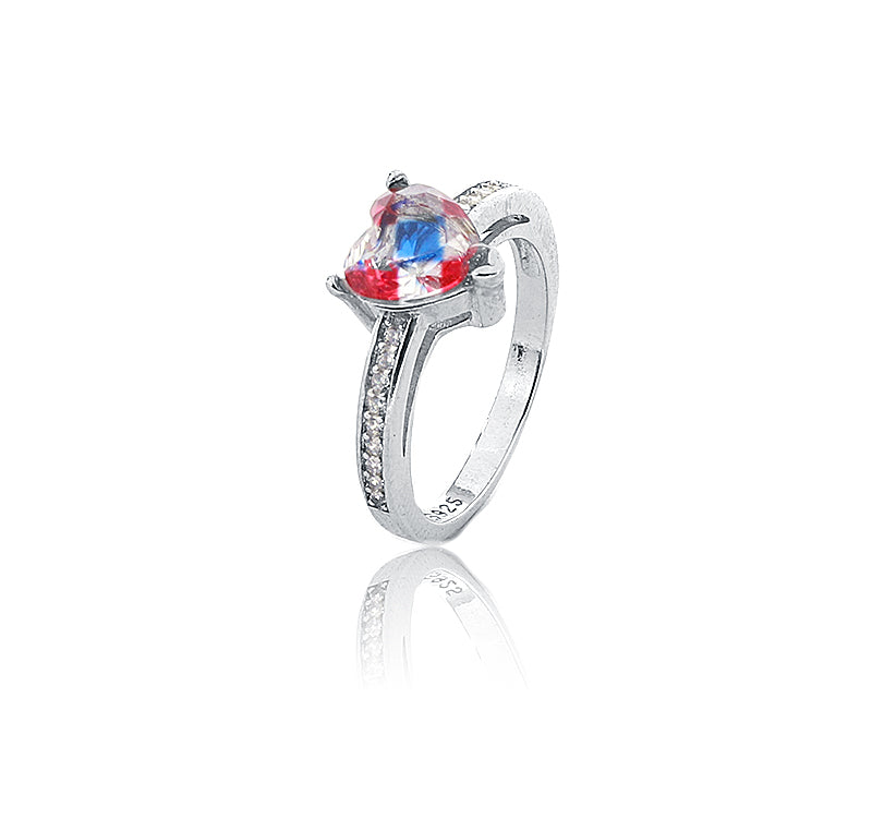 Primrose Heart Stone Silver 925 Ring