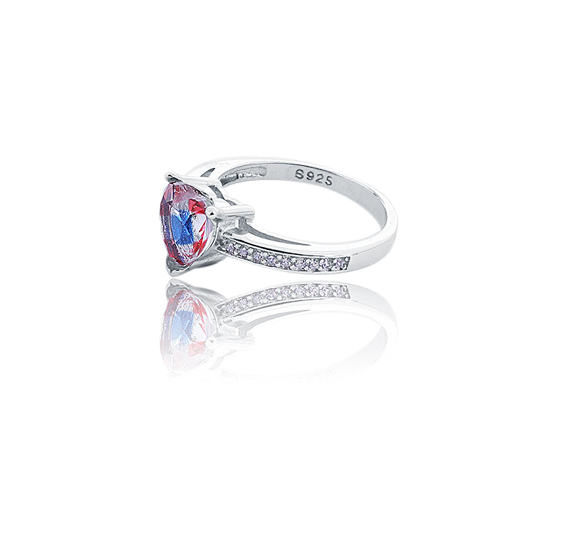 Primrose Heart Stone Silver 925 Ring