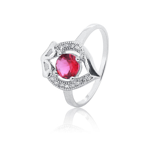 Mughdha Pink Silver 925 Ring