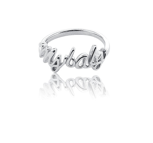 Mybaby Word Silver 925 Ring