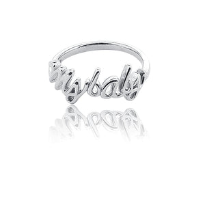 Mybaby Word Silver 925 Ring