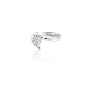 925 Sterling Silver Cz Stone Unique Design Engagement Girls Ring