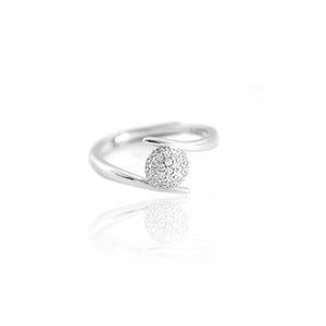 925 Sterling Silver Cz Stone Unique Design Engagement Girls Ring