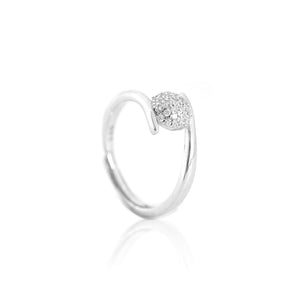 925 Sterling Silver Cz Stone Unique Design Engagement Girls Ring