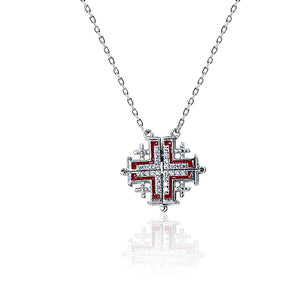 Kelly Silver 925 Magnetic Geometric Red Chain