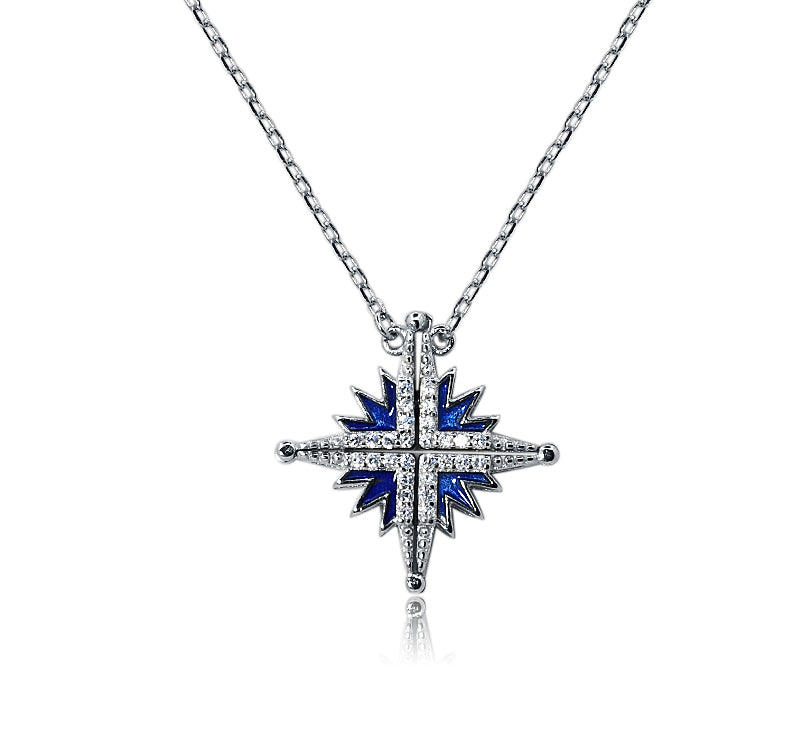 Iris Silver 925 Magnetic Blue Star Chain