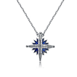 Iris Silver 925 Magnetic Blue Star Chain