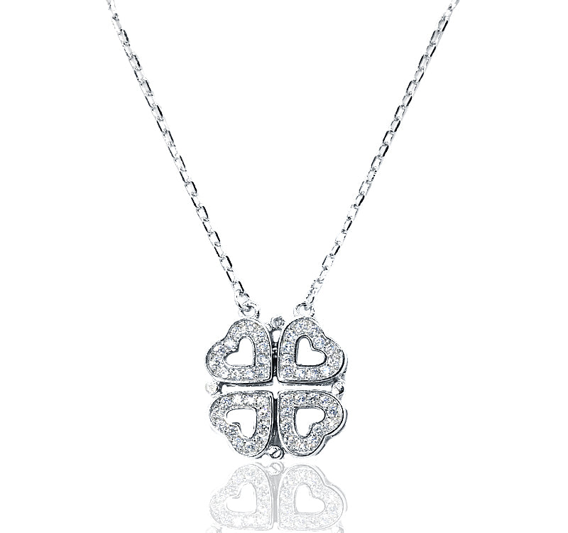 Brittany Silver 925 Magnetic Heart Chain