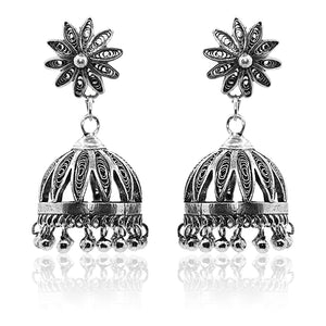 Geetika Silver 925 Jhumka Earrings