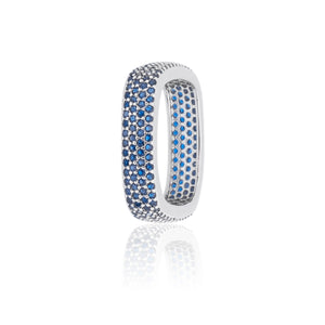 Indigo Blue Square Silver 925 Ring