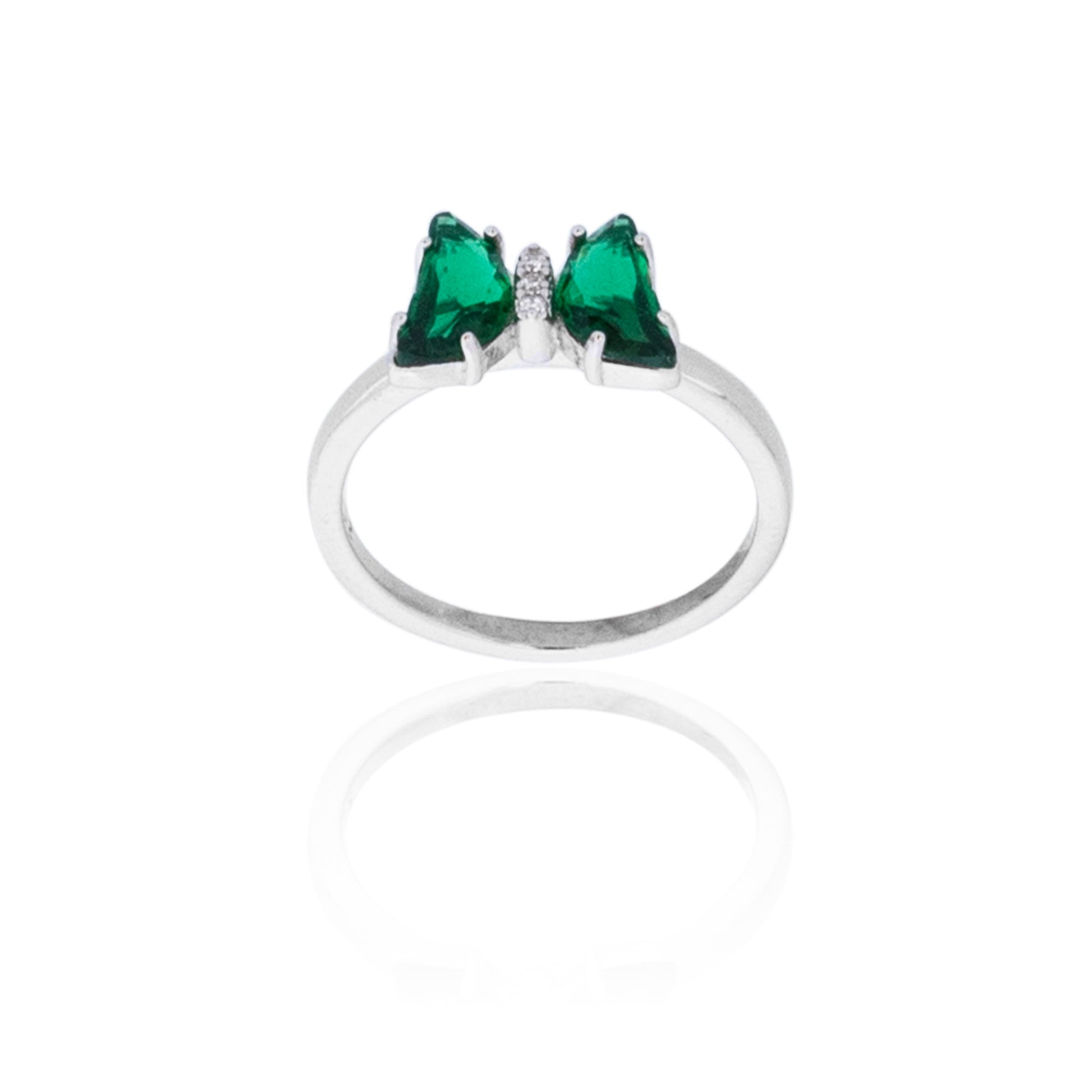 Carla Green Butterfly Silver 925 Ring